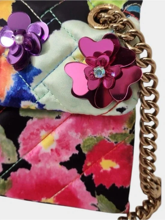 Kurt Geiger 🪢RARE❗️EUC Mini Floral Embellished Kensington Bag - Picture 6 of 9